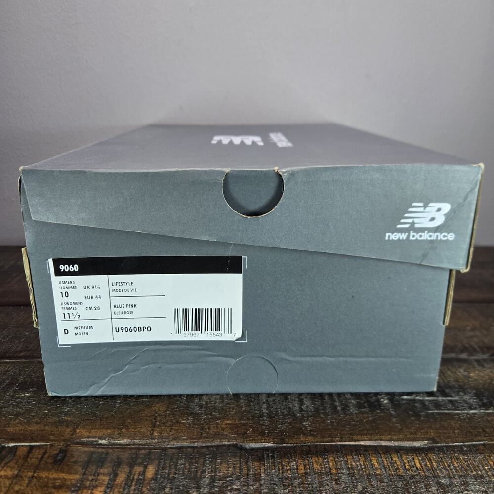 NEW New Balance 9060 Mens Size 10 Running Shoe Blue Oasis Real Pink U9060BPO - Picture 12 of 12